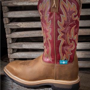 Women's Twisted X Composite Toe
Waterproof Brown & Red Square Toe